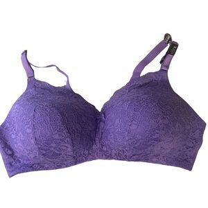 Torrid Purple Full Coverage Bra with Molded Cups